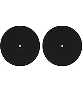 Record Mat,Ymiko 2 Pack Turntable Platter Mat Felt Anti-Static Vinyl Slipmat for LP Record Player...