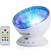 Estink 792172395687, L Ocean Wave Projector, Lullaby Night 7 Relax Light Show Projection, Music P...