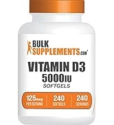 BULKSUPPLEMENTS.COM Vitamin D3 5000IU Softgels Supplement - VIT D3 Pure Vitamin D3-1 Softgel with...