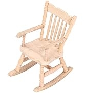 YOUTHINK 1:12 Dollhouse Armchair Chair Miniature Dollhouse Rocking Chair Cute Wood Rocker Furnitu...