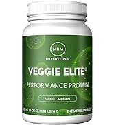 MRM Nutrition Veggie Elite Performance Protein | Vanilla Bean Flavored| Plant-Based Protein| Easy...