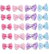 YOUTHINK Dog Bows Puppy Bowknot Hair Bows with Rubber Bands,20pcs Girl Female Tiny Bows Dog Acces...