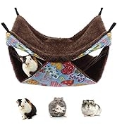 Ferret Hammock, Pet Small Animal Hanging Bed Cage Hammock Toy Fit for Rat Parrot Guinea-Pig Gerbi...