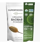 MRM Nutrition Organic Baobab Powder | Superfoods | Digestive Health | Antioxidant | 40 Servings