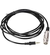 XLR Male Cable, 10FT 3 Pin XLR Connector Female to 1/8" 3.5mm Male Stereo Jack Micro Audio C...